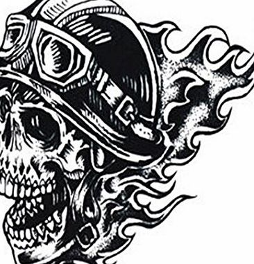 Kingko The New Motorcycle Helmet Personality Skull Pattern Mens Arm Tattoo Sticker
