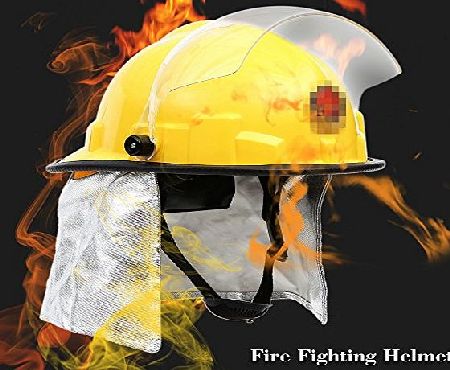 KKmoon Firefighter Helmet; Safety Helmet for Frie; Fire Head Protection; Proof Firemans Safety Helmet With Amice Electric Shock Prevention Flame-retardant Pierce Resistance Fire Fighting Helmet