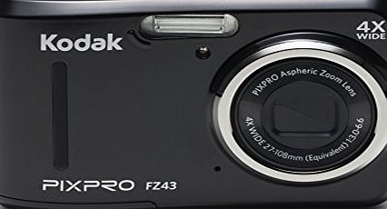 Kodak  FZ43 Digital Still Camera - Black (27 mm Lens, 4x Zoom, 16 MP) 2.7-Inch LCD Screen