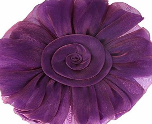 Kolylong 1Pair Rose Flower Window Curtain Tieback Buckle Clamp Hook Fastener Decor (Purple 2)