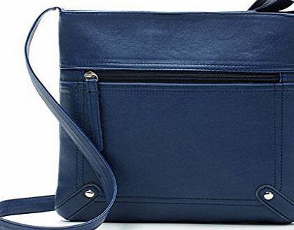 Kolylong Fashion Womens Leather Satchel Cross Body Shoulder Messenger Bag Handbag (Blue)