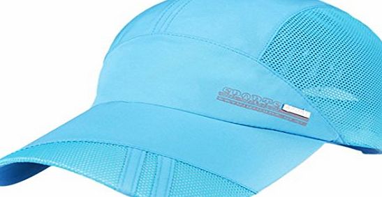 Kolylong Unisex Adult men and women Mesh Hat Quick Dry Collapsible Sun Hat Outdoor Sunscreen Baseball Cap (A)