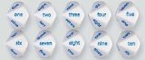 Set of 5 Dices - 10 Sided polyhedral - Word English Numbers