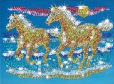 Sequin Art and Beads Horses