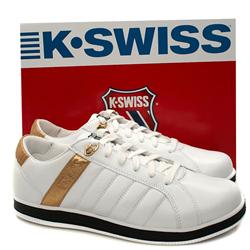 K*Swiss Male Tellez Leather Upper Fashion Trainers in White and Black