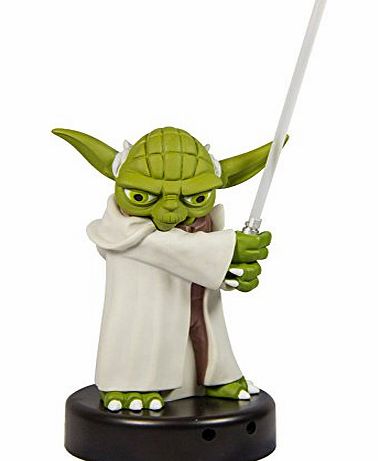 KULTFAKTOR GmbH Star Wars Yoda Figure Light Sabre With Voice and Light Effects Licensed Product green-grey