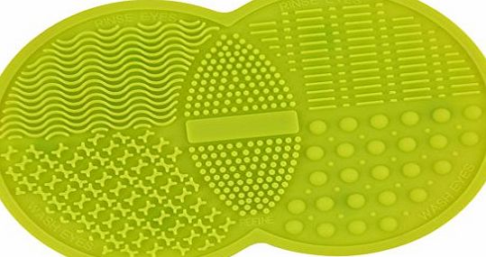 Lalang Silicone Makeup Brush Cleaning Mat Brush Scrubber Board Cosmetic Clean Tool (green)