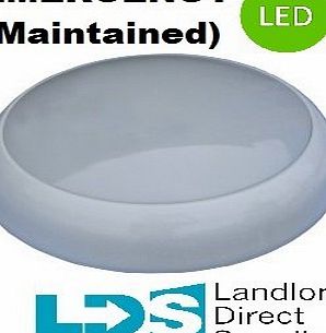 Landlord Direct Supplies (KE12WLED) Emergency LED Ceiling Light (12W) Maintained. 540 Lumens, equivalent to 40W-60W Incandescent bulb.. LIFETIME GUARANTEE OFFERED* Free delivery! Suitable for Use Outdoor, Bathrooms, Kitchens 