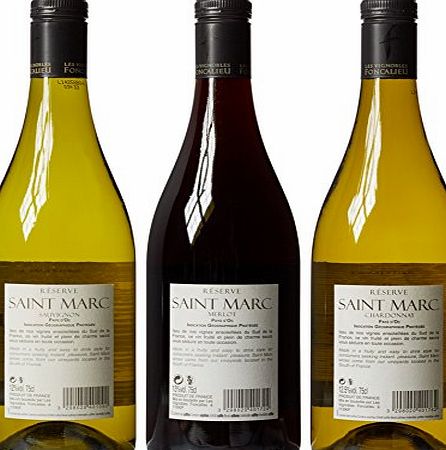 Le Bon Vin French Saint Marc Wine Selection Mixed Case Non Vintage, 75 cl (Case of 6)