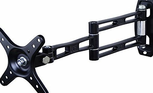 Leaptek Cantilever Arm Tilt Swivel TV Wall Mount Bracket For 14 - 27 Inches LCD LED Flat Screen TV and PC Monitor Load Capacity up to 10KG Max VESA 100x100