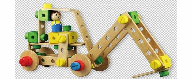 LELIN  Wood Wooden Contruction Kit Childrens Kids Model Building Activity Toy