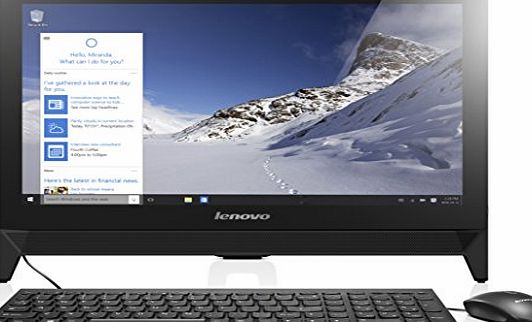 Lenovo C20 19.5-Inch All-in-One Desktop PC (Black) - (Intel Celeron J3160 2.24 GHz, 4 GB RAM, 500 HDD, Windows 10)
