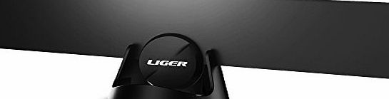 Liger TV Aerial, Liger HRF-50 Amplified Digital TV Aerial Ultra-Thin Indoor Freeview HDTV Antenna with 50-Mile Range Signal Booster