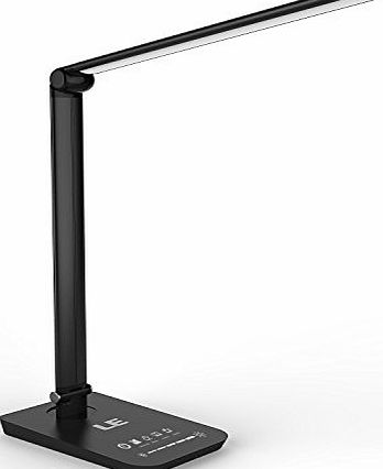 Lighting EVER LE 8W Dimmable LED Desk Lamp, 7-Level Brightness, 7 Colour Modes, Touch Sensitive Control, Folding Table Lamps, Reading Lamps, Bedroom Lamps