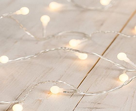 Lights4fun Indoor Berry Fairy Lights with 40 Warm White LEDs on Clear Cable by Lights4fun