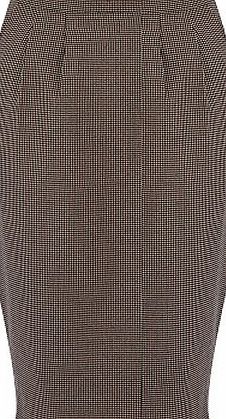 Lindy Bop Fontaine Brown Dogtooth Pencil Skirt (Size 12)