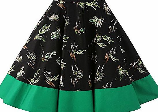 Lindy Bop Ohlson Cactus Print Circle Skirt (Size 14)