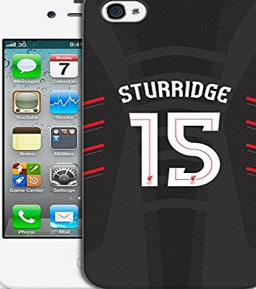 Liverpool F.C. Official Liverpool Football Club Sturridge Players Away Kit 16/17 Group 1 Hard Back Case for Apple iPhone 4 / 4S