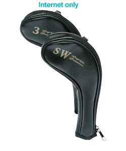 Golf Longneck Zipped Iron Covers 3-SW - Black