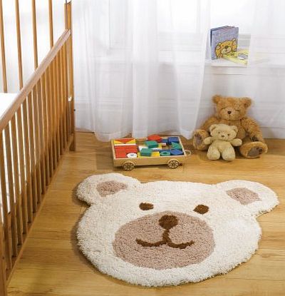 Lord of Rugs Kiddy Play Teddy Bear Kids Children Nursery Soft Rug in Natural 75 x 80 cm (23`` x 27``) Carpet