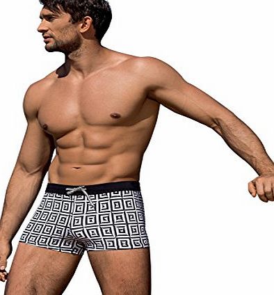 Lorin Men swimming trunks boxer SWIM shorts swimwear pants (M)