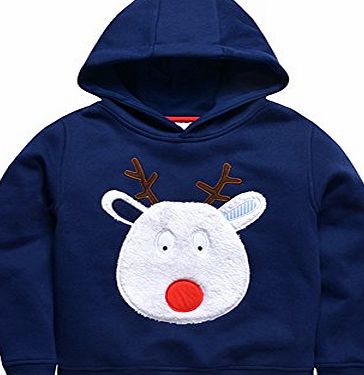 LOSORN ZPY Baby Boy Christmas Hooded Sweater Cotton Toddler Pullover Sweater 7t