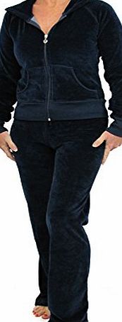 Love Lola Womens Velour Tracksuits Ladies Full Luxury Lounge Suits Hoodys Joggers Heart Designer Inspired ( 14 / Large, Mink )
