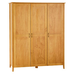 LPD - Pine Bedroom Furniture 3 Door Wardrobe