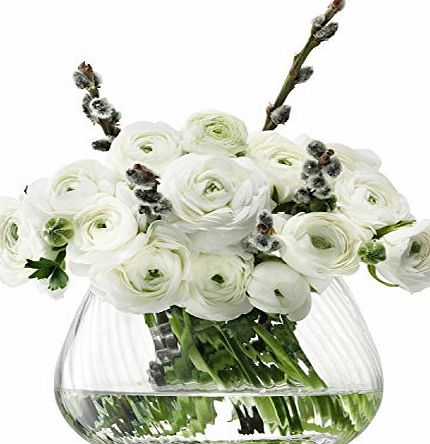 LSA International 11.5 cm Flower Texture Table Arrangement Vase - Clear Decorated