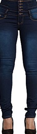 LustyChic ladies Women Jeans High Waisted Skinny fit Stretch Blue Denim size 8 10 12 14 16-3