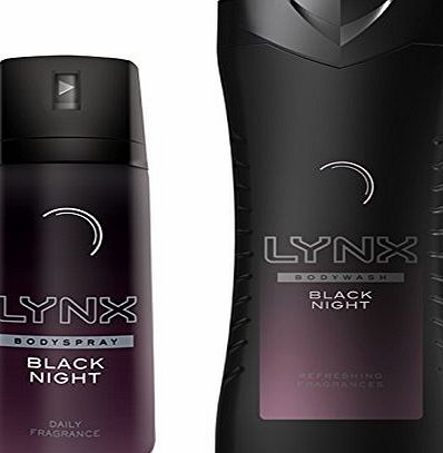 Lynx Black Night MEN Shower Gel Body Wash amp; Deodorant Body Spray 2 Piece Duo (2 PIECE)