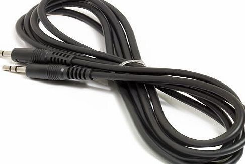 m-one 2m long 3.5mm Aux Jack Stereo Audio Cable Lead for - GOgroove BassPULSE 2.1 Satellite Stereo Gaming Speakers / to connect mp3, mobile phones, tablets, laptop, PC....(black)