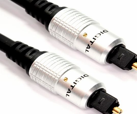 m-one 2m Long Digital Optical Tos link Toslink Cable for - SAMSUNG HT-J4550 5.1 Smart 3D Blu-ray amp; DVD Home Cinema System