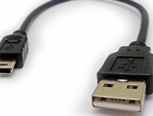 m-one  Mini USB 25cm/08ft Short Power Charging Data Cable Lead for - Garmin eTrex Touch 35 - SAT NAV / Car GPS Navigation System