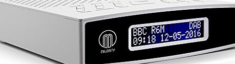MAJORITY Milton DAB Bedside Digital FM Radio Alarm Clock Battery / Mains Powered - White