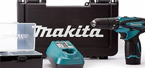 Makita HP330DSP1C 10.8 V Li-Ion Cordless Combi Drill - Metallic Blue