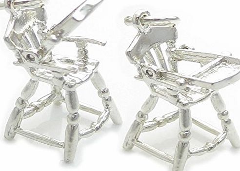 Maldon Jewellery Baby High Chair movable sterling silver charm .925 x 1 Babies chairs PJPC020