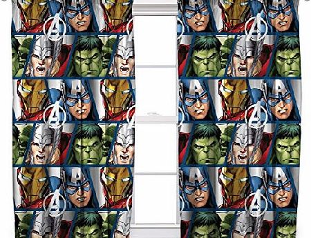 Marvel Character world 54-Inch Disney Marvel Avengers Shield Curtains, Multi-Colour
