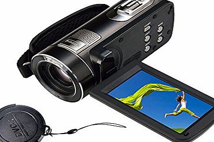 MARVUE 318 FHD Camcorder 1080p 24MP Digital Video Recorder Portable Camera 3 Inch Touch Screen Support External Lenses