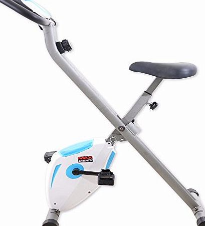 Max Strength Folding Magnetic Exercise Machine X-Bike Cardio Fitness Home Gym Bike Trainer 2kg Flywheel