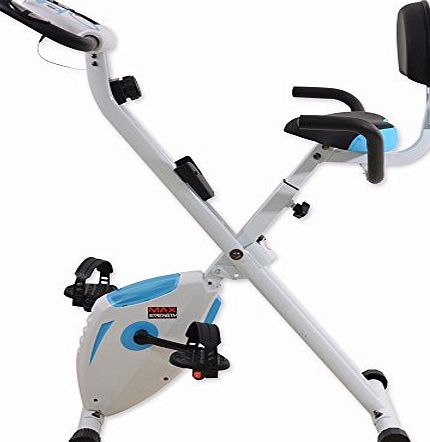 Max Strength Magnetic Folding Exercise Bike Home Cycle Trainer Cardio Fitness Cycling Machine with pulse sensor Grips