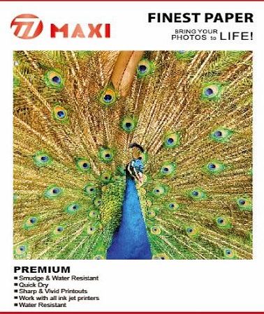Maxi 100 Sheets Maxi A4 Glossy 170gsm Photo paper Work With All Inkjet Printers