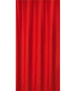 Kids Red Plain Dyed Pencil Pleat Curtains - 66 x