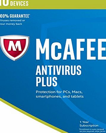 McAfee 2017 AntiVirus Plus - 10 Device (PC/Mac/Android)