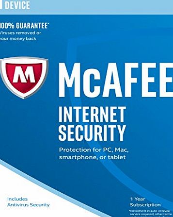 McAfee 2017 Internet Security - 1 Device (PC/Mac/Android)