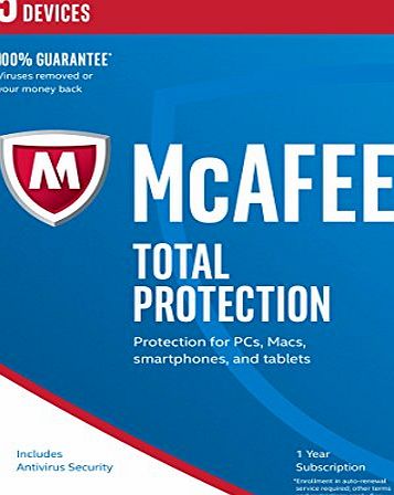 McAfee 2017 Total Protection - 5 Device (PC/Mac/Android)