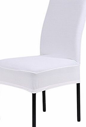 Mcitymall 7 Stretch Dining Room Chair Slipcovers For Weddings Banquet Folding Hotel Decoration White