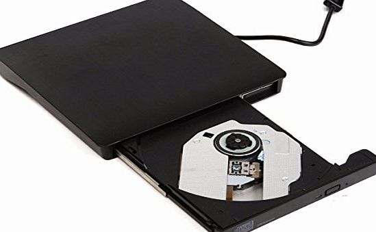 MECO BESTRUNNER USB 3.0 Ultra Slim Portable External CD RW/ DVD RW/CD ROM/ DVD ROM Drive/Writer/Rewriter/Burner for Laptops, Desktops and Notebooks Black
