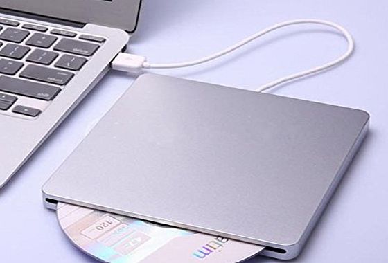 MECO USB 2.0 Ultra Slim Portable External CD RW/ DVD RW/CD ROM/ DVD ROM Drive/Writer/Rewriter/Burner for Laptops, Desktops and Notebooks-Silver