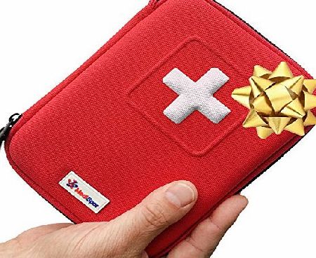 MediSpor 100-Piece First Aid Kit, Red Hard Case